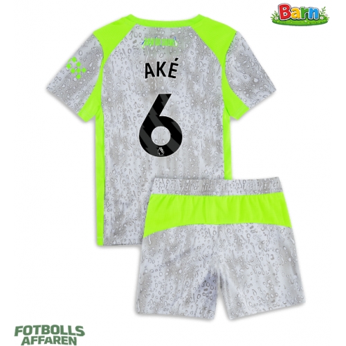 Manchester City Nathan Ake #6 Tredjeställ Barn 2025-26 Kortärmad (+ Korta byxor)